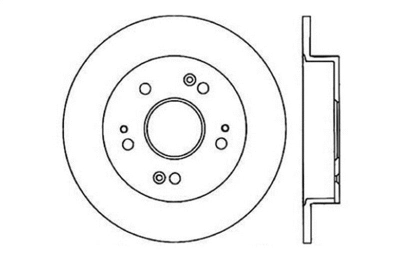 StopTech 06-07 Acura CSX (Canada) / 06-09 Honda Civic / 97-01 Prelude Drilled Left Rear Rotor