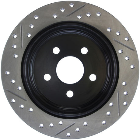StopTech 03-09 Chrysler PT Cruiser Tur / 03-05 Dodge Neon SRT-4 Rear Left Slotted & Drilled Rotor