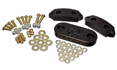 Bagues de montage moteur et transmission noires pour VW Beetle 61-73/Super Beetle 70-73 (hauteur/largeur incluses)