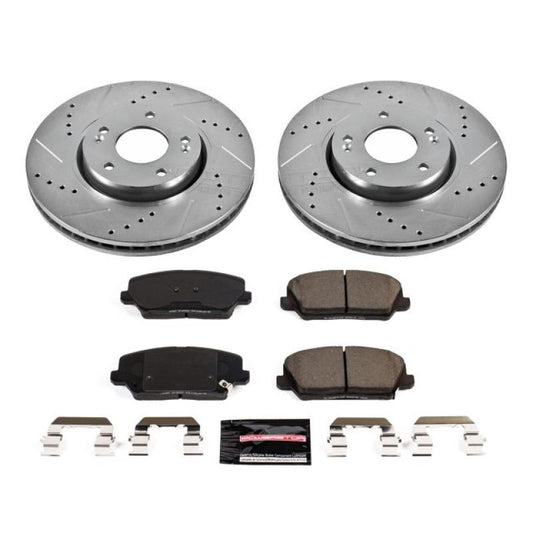 Power Stop 16-17 Hyundai Veloster Front Z23 Evolution Sport Brake Kit