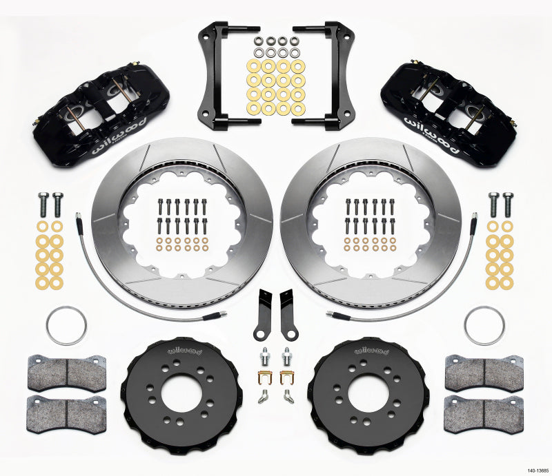 Kit de chapeau avant Wilwood AERO6 14.00 2005-2014 Mustang avec suspension BMR et lignes