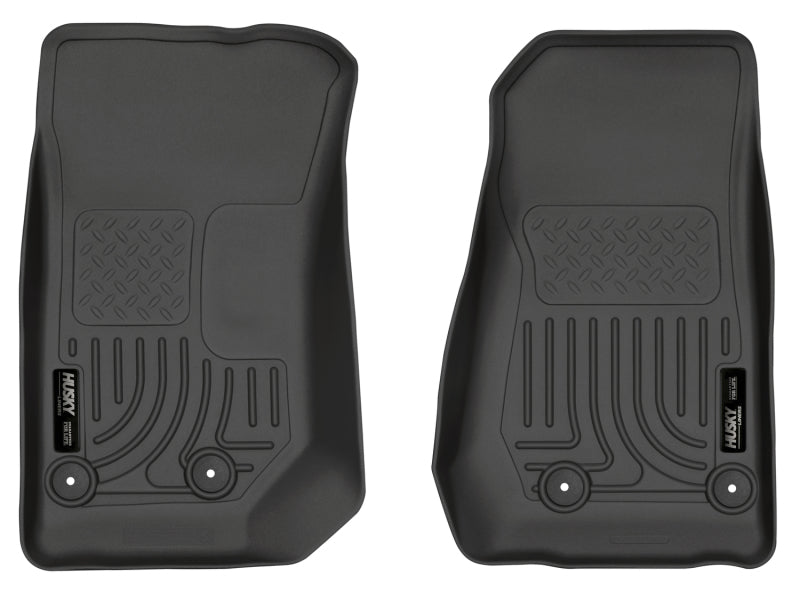 Revêtements de sol avant noirs Husky Liners 14 pour Jeep Wrangler 2/4 portes Weatherbeater