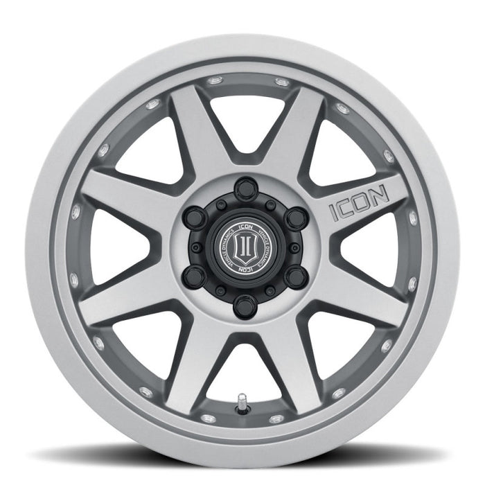 Roue en titane ICON Rebound Pro 17x8,5 5x5 -6 mm de déport 4,5 pouces BS 71,5 mm d'alésage