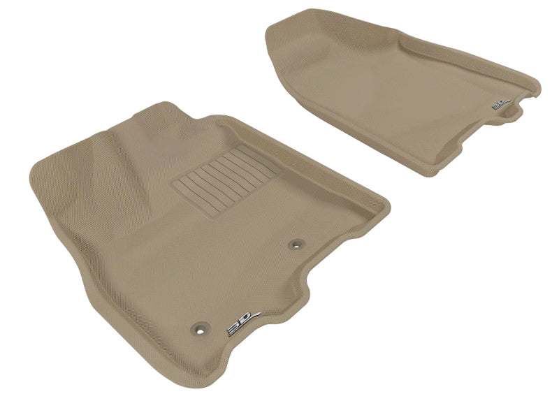 Tapis de sol 3D MAXpider pour Toyota Sienna Kagu 2011-2012, 1ère rangée - Tan