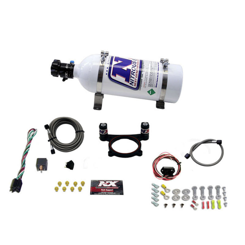 Nitrous Express 11-15 Ford Mustang GT 5.0L Coyote 4 Valve Nitrous Plate Kit (50-200HP) w/5lb Bottle