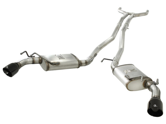 aFe MACHForce XP Exhaust 2.5in Stainless Steel CB/10-13 Chevy Camaro V6-3.6L (td) (gloss blk tip)