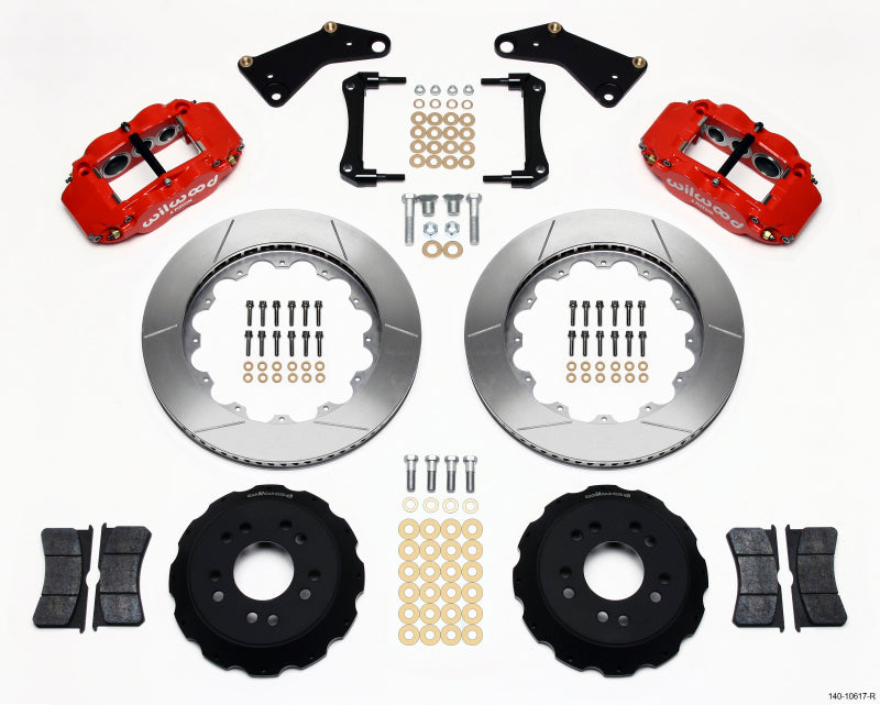Kit de chapeau avant Wilwood Narrow Superlite 6R 14,00 pouces rouge 65-82 Corvette C2/C3