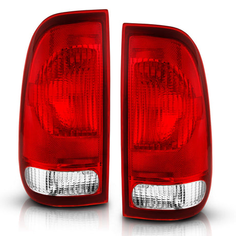 Feu arrière ANZO 1997-2003 Ford F-150, lentille rouge/transparente (remplacement d'origine)