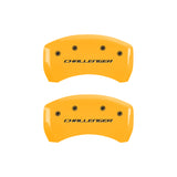 MGP 4 Caliper Covers Engraved Front Cursive/Challenger Engraved Rear RT Black finish silver ch
