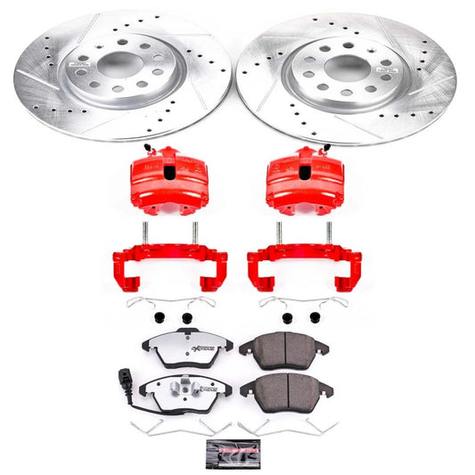 Power Stop 06-09 Audi A3 Front Z26 Street Warrior Brake Kit w/Calipers