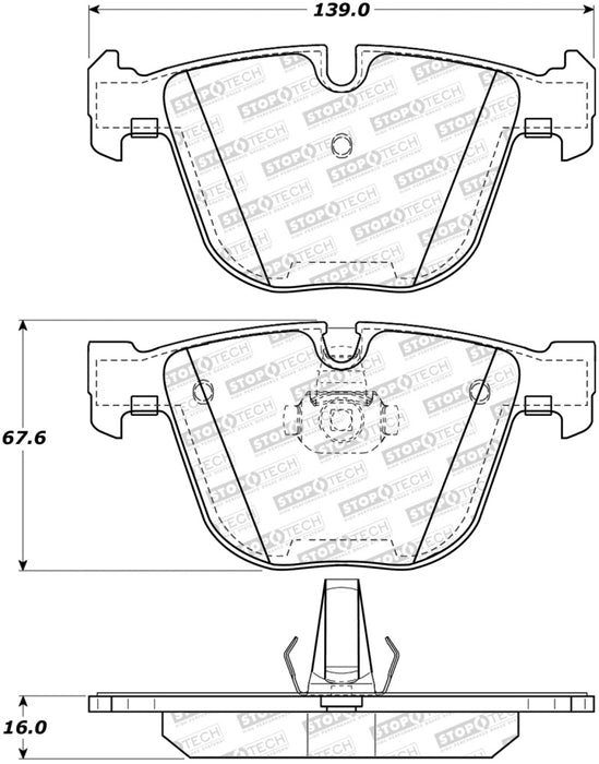 StopTech 10-18 BMW X5 M Sport Performance Rear Brake Pads