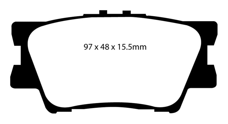 Plaquettes de frein arrière EBC 06-08 Toyota RAV 4 2.4 Greenstuff