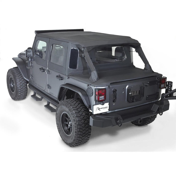 Jeep Wrangler (JK) 2 portes Trailview 2007-2018 Rampage - Toit tonneau - Diamant noir