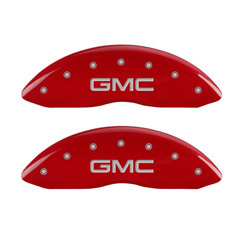 Couvre-étriers MGP 4 gravés avant et arrière GMC finition rouge argent ch