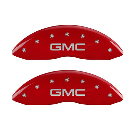 Ensemble avant MGP 2 couvre-étriers avant gravés finition rouge GMC argent ch