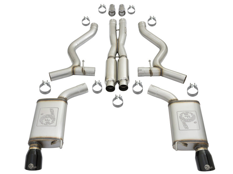 aFe 20-22 Audi RS6 Avant V8 4L (tt) MACH Force-Xp 3 pouces à 2,5 pouces 304 SS Cat-Back avec embout noir