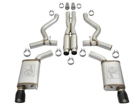 aFe 20-22 Audi RS6 Avant V8 4L (tt) MACH Force-Xp 3 pouces à 2,5 pouces 304 SS Cat-Back avec embout noir