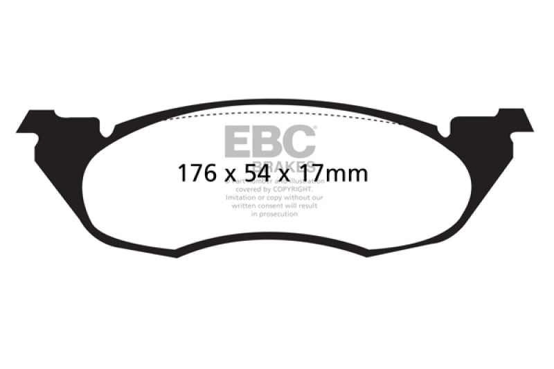 Plaquettes de frein avant EBC 91-96 Dodge Dakota 2WD 2.5 Greenstuff