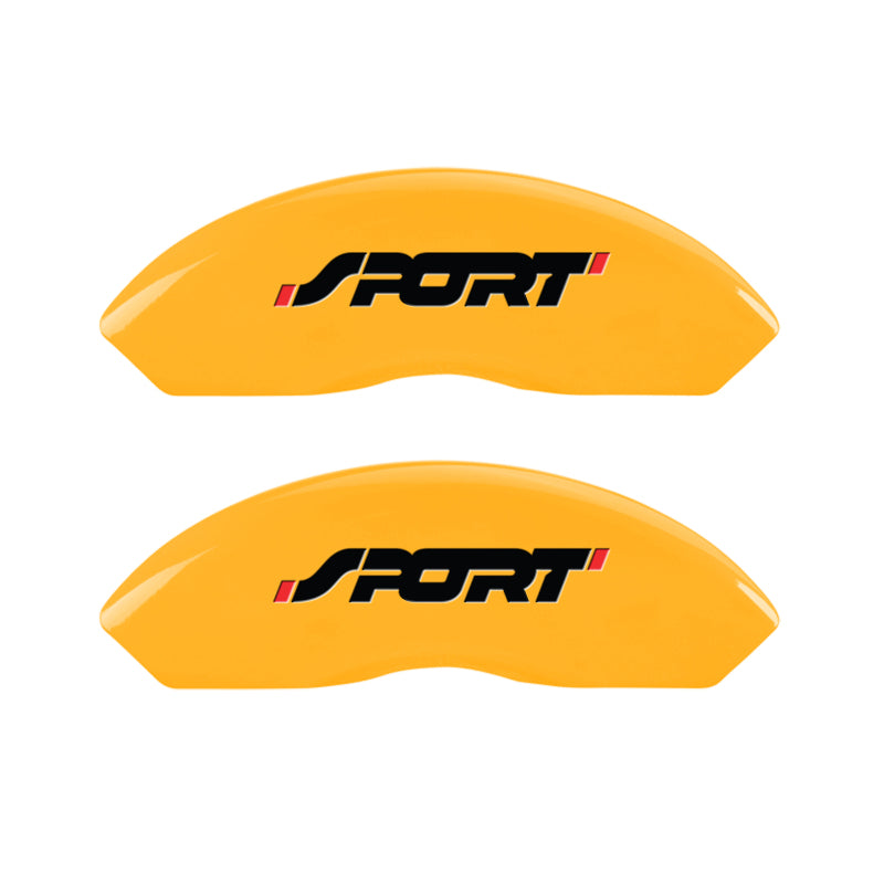 Couvre-étriers MGP 4 gravés à l'avant et à l'arrière sans boulons/finition jaune sport noir