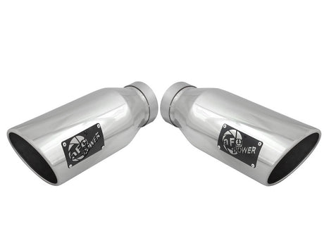 Échappement arrière DPF en acier inoxydable 409 de 4 po à grand alésage aFe HD avec embouts polis pour camions diesel Ford 15-16