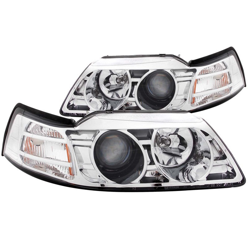 Phares de projecteur ANZO 1999-2004 Ford Mustang Chrome