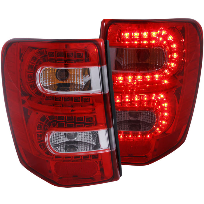 Feux arrière à LED ANZO 1999-2004 Jeep Grand Cherokee Rouge/Clair