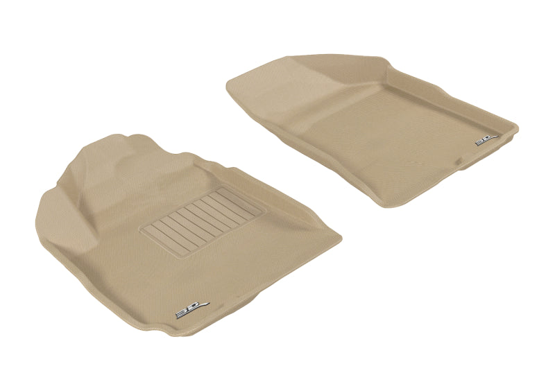 Tapis de sol 3D MAXpider pour Hyundai Santa Fe Kagu 2010-2012, 1ère rangée - Tan