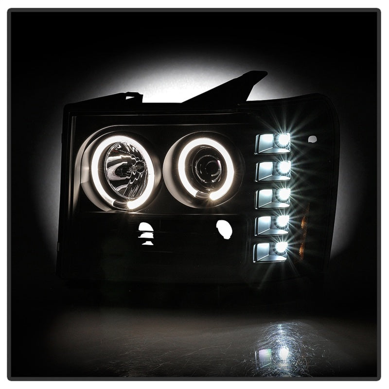 Projecteur LED Halo Spyder GMC Sierra 1500/GMC Sierra Denali 08-13 - LED tout noir PRO-YD-GS07-HL-BKV2