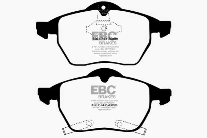 Plaquettes de frein avant EBC 98 Saab 9-3 2.0 Turbo Ultimax2