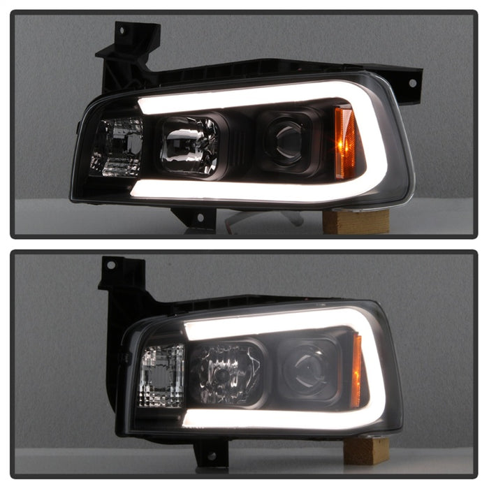 Phares de projecteur Spyder Dodge Charger 06-10 - Barre lumineuse à LED - Noir PRO-YD-DCH05V2-LB-BK