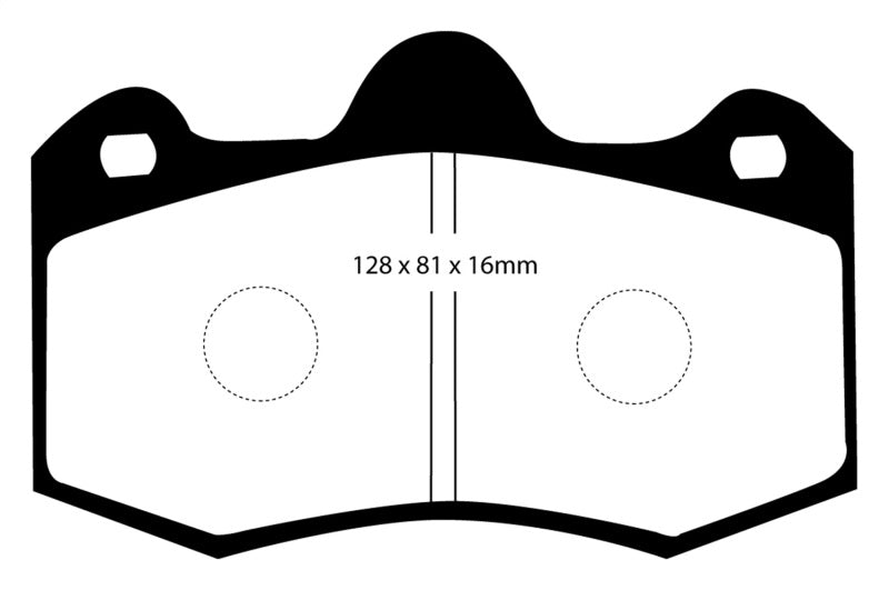 Plaquettes de frein arrière EBC 11+ McLaren MP4-12C 3.8 Twin Turbo Yellowstuff