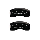 MGP 4 Caliper Covers Engraved front & Rear 2015/Sport Black finish silver ch