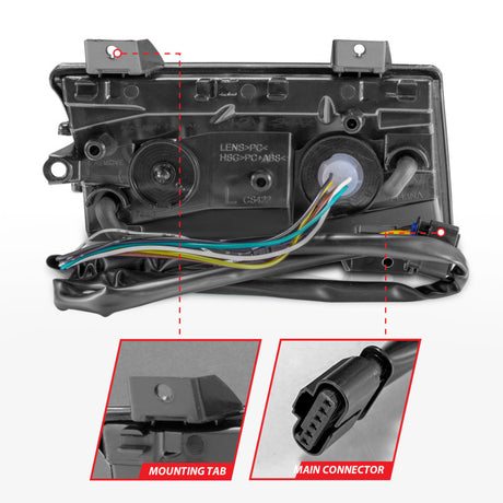 Feux de position latéraux à LED ANZO Wrangler 18-21/Gladiator 20+ fumés avec signal séquentiel