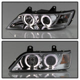 Phares de projecteur Spyder BMW Z3 96-02 LED Halo Chrome High H1 Low H1 PRO-YD-BMWZ396-HL-C