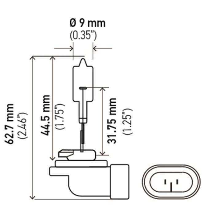 Ampoule Hella 862 12V 37.5W PGJ13 T3.25