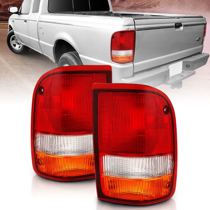 Feu arrière ANZO 1993-1997 Ford Ranger Rouge/Cear (OE)