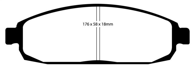 Plaquettes de frein avant EBC 05-10 Jeep Commander 3.7 Greenstuff