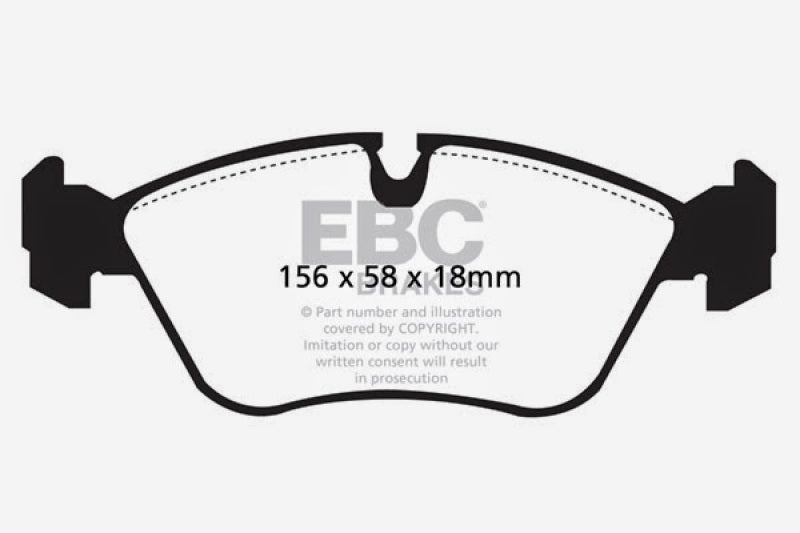 Plaquettes de frein avant EBC Redstuff pour Volvo 850 2.3 Turbo 93-97