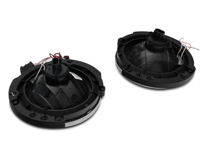 Phares LED Halo Raxiom 07-18 Jeep Wrangler JK - Boîtier chromé (lentille transparente)