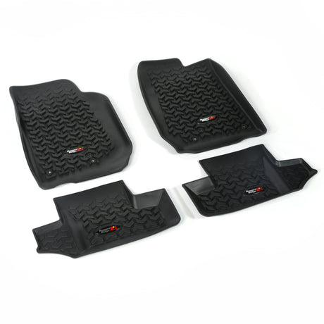 Revêtement de sol avant/arrière Rugged Ridge noir pour Jeep Wrangler JK 2007-2018 à 2 portes