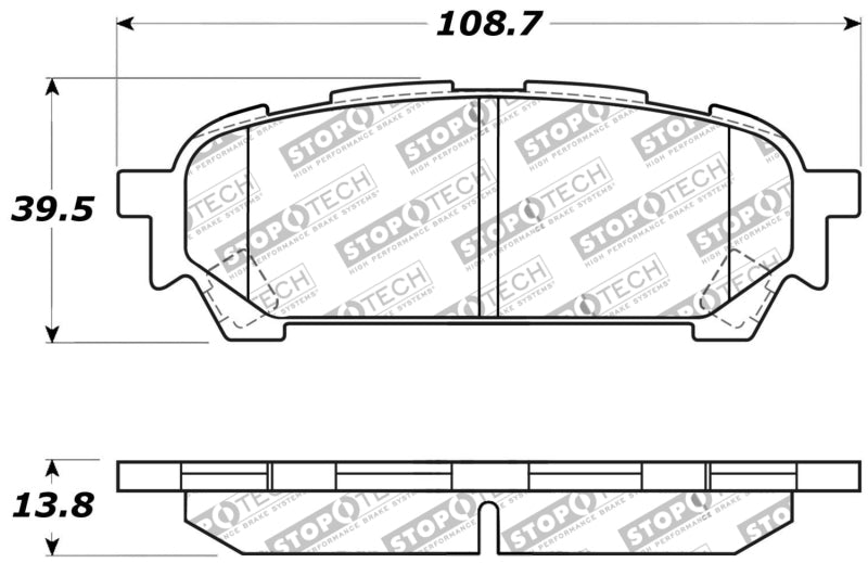 Plaquettes de frein arrière StopTech Performance 03-05 WRX