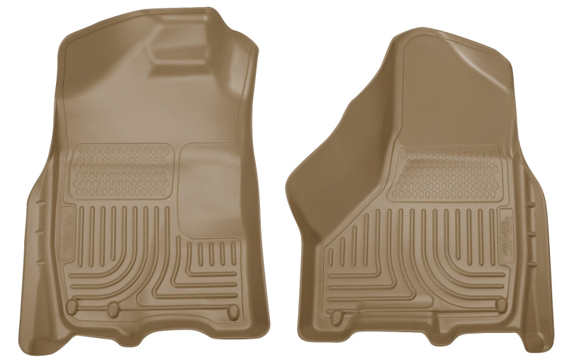 Husky Liners 09-10 Dodge Ram 1500/2500/3500 WeatherBeater Front Row Tan Floor Liners