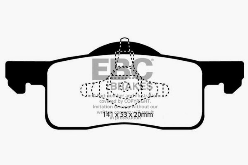 Plaquettes de frein arrière EBC Ultimax2 pour Ford Expedition 4.6 2WD 02-06