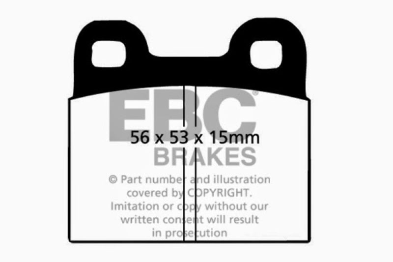 Plaquettes de frein avant EBC 71-79 Volkswagen Beetle 1.3 (1300) Yellowstuff