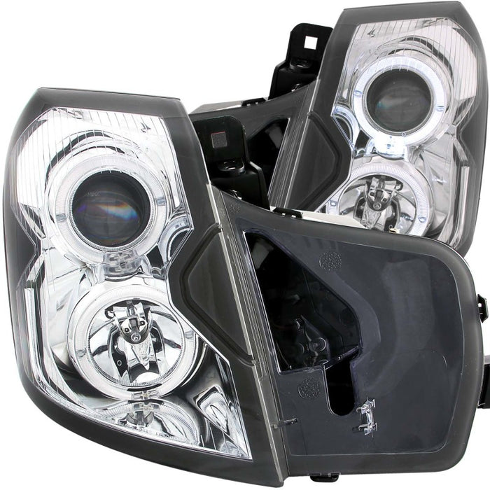 Phares de projecteur ANZO 2003-2007 Cadillac Cts avec halo chromé