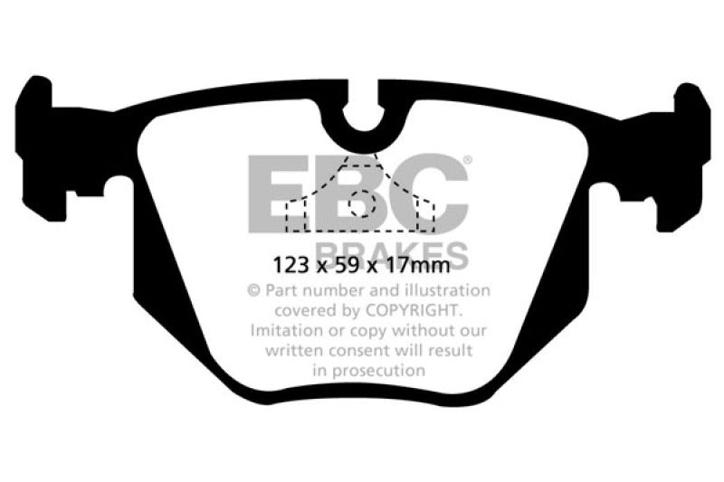 Plaquettes de frein arrière Greenstuff EBC 94-96 pour BMW 840 4.0 (E31)