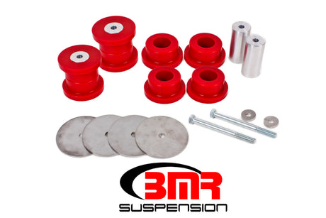 BMR 16-17 6th Gen Camaro Rear Cradle Bushing Kit (Polyurethane) - Red BMR Suspension