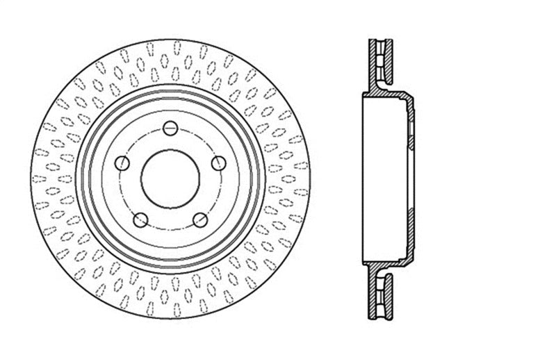 Disque de frein arrière côté conducteur StopTech 12-15 Jeep Cherokee SRT8 Sport fendu et percé