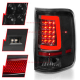 Feux arrière à LED ANZO 2004-2006 Ford F-150 avec barre lumineuse, boîtier noir, lentille transparente