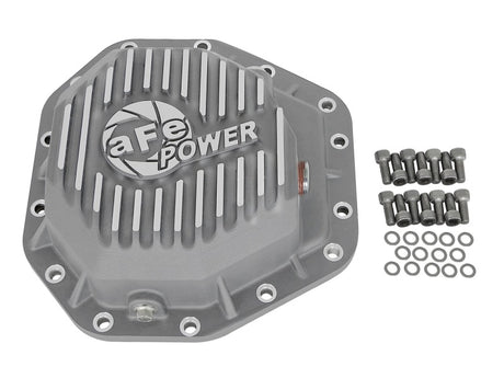 Couvercle de différentiel arrière aFe Power Street Ser brut avec aileron Mach 2017 Ford Diesel Trucks V8-6.7L(td) Dana M275-14